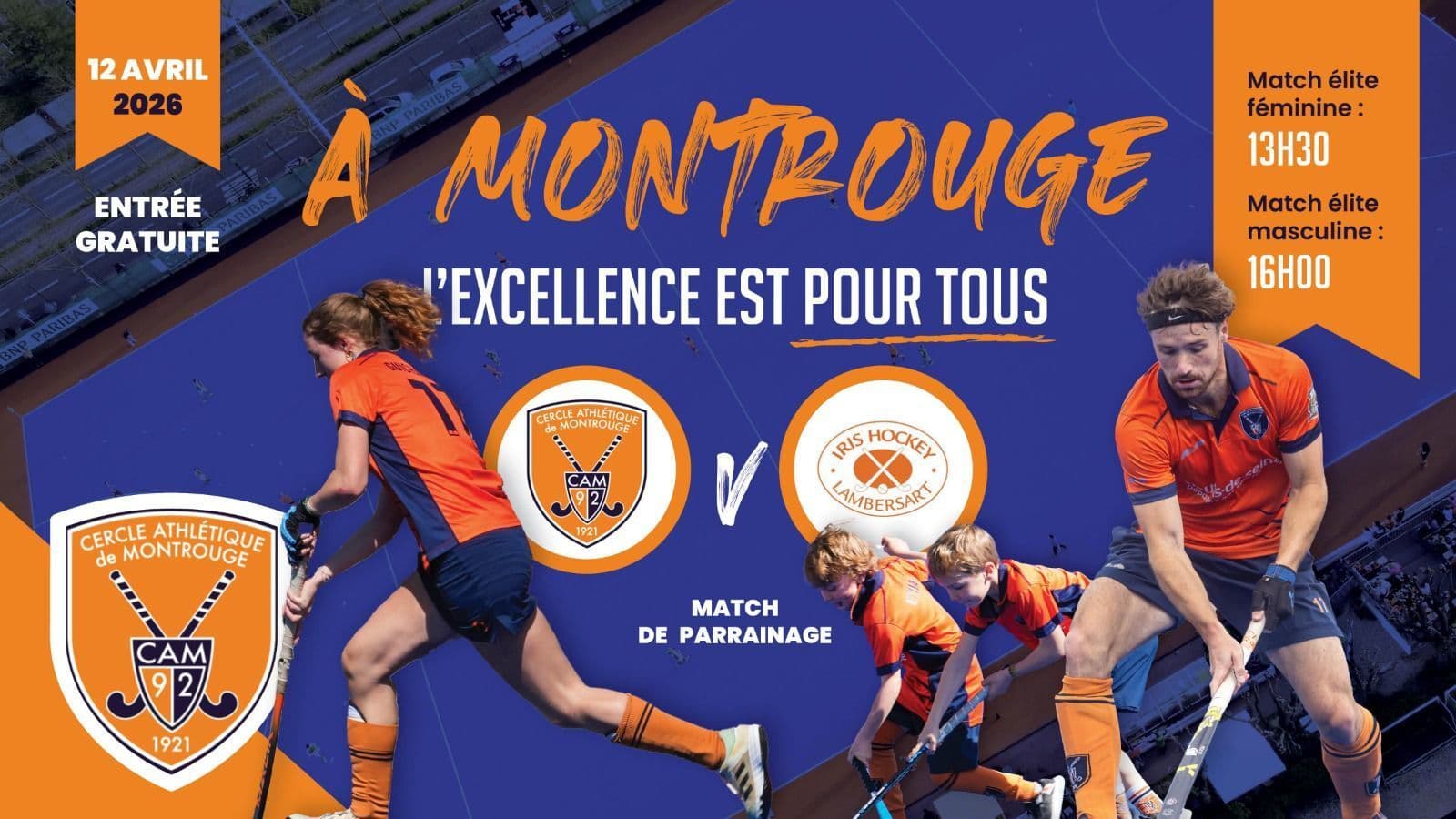 Grande fête du hockey – 12 avril 2026 – CAM Montrouge vs Iris Hockey Lambersart